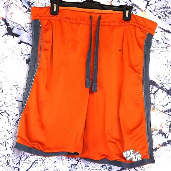 LAST CHANCE - ORANGE ACTIVE SHORTS M Nike *FLAWED* Air Grey Basketball Gym - Picture 1 of 11